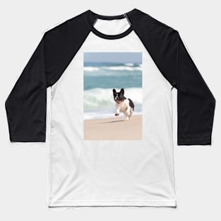 French bulldog on the beach Baseball T-Shirt